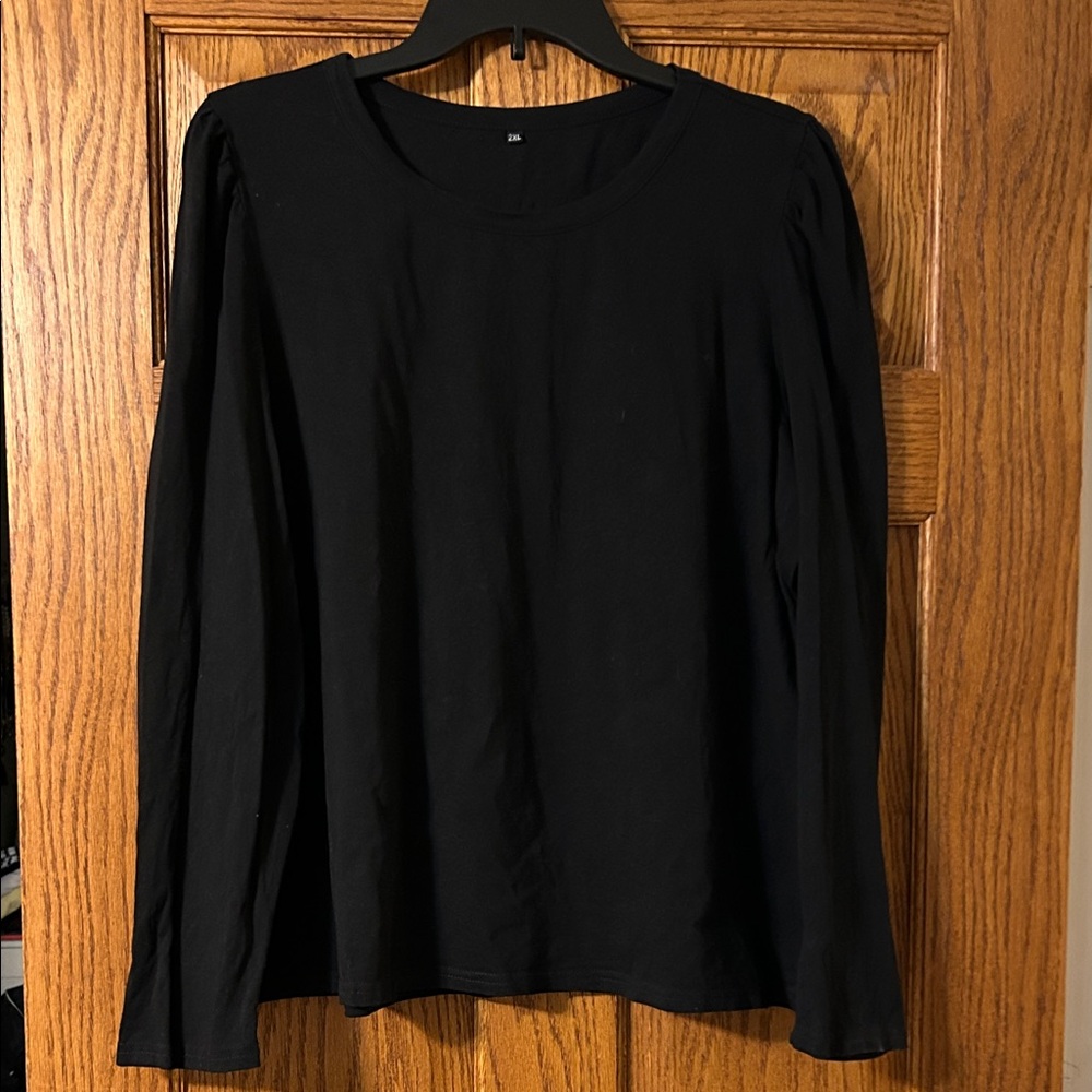 Classic Black Long Sleeve Women's Top